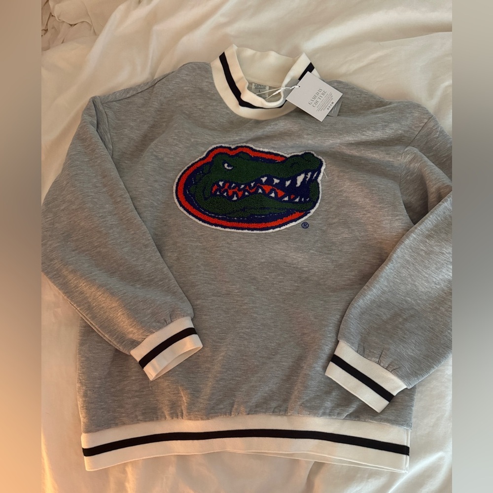 Grey Florida Gators Mockneck Large